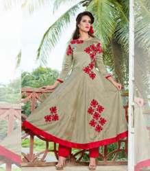 Party Wear Anarkali Silk Kurtis