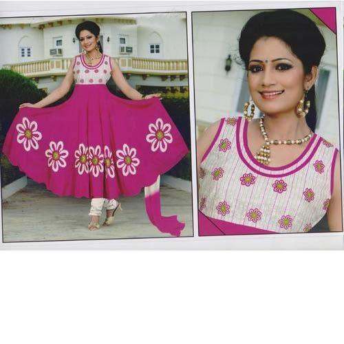 Cotton Anarkali Suit by Jitendra M Gopani