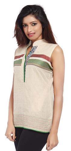 casual sleeveless cotton top by Appex Garment Solution Pvt Ltd