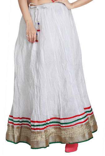 plain white long skirt