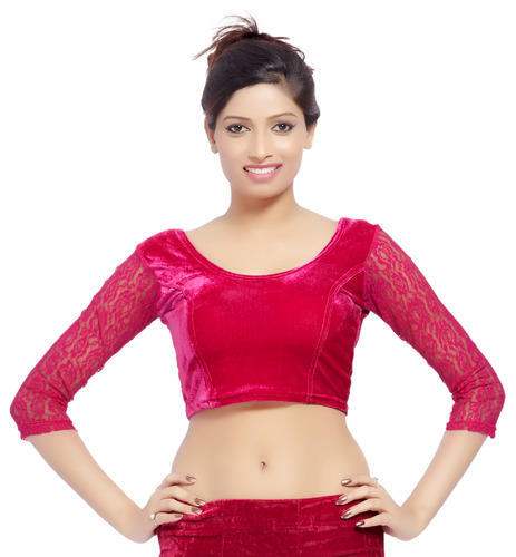 velvet net blouse