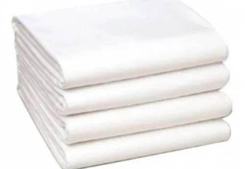 White Cotton Bed Sheet by S kumaran Textiles