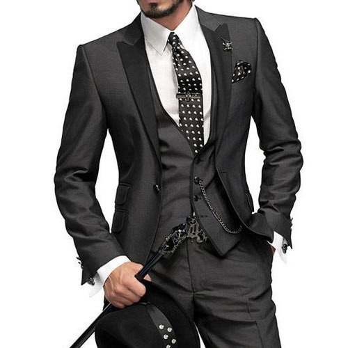Plain Branded Black Stylish Suit by Vimla Retails