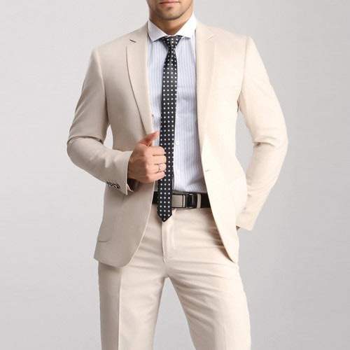 Plain White Mens Suit by Vimla Retails