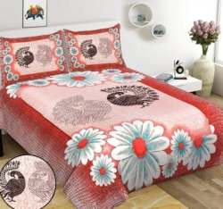 Big Sunflower Print Double Bed Sheet