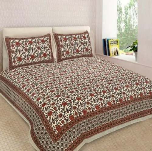 Jaipuri Print Cotton Double Bed Sheet by Eastern Decor