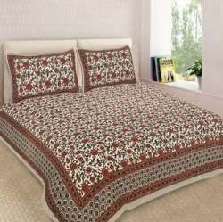 Jaipuri Print Cotton Double Bed Sheet