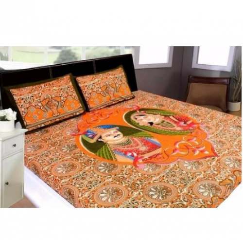 Raja And Rani Print Bed sheet by Eastern Decor