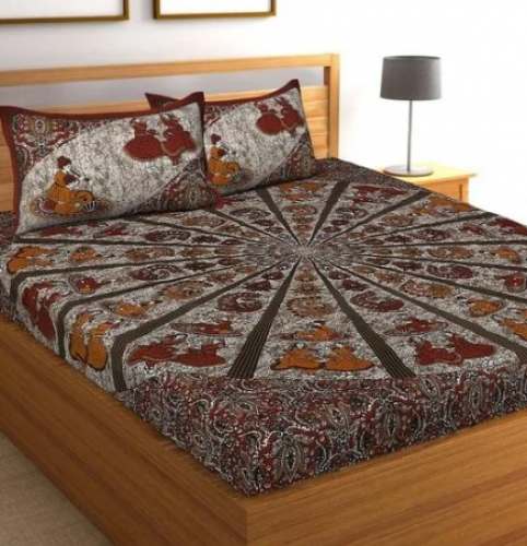 Rajsthani Print Cotton Bed Sheet by Eastern Decor