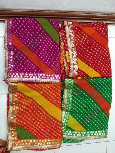 Casual wear Georgette Bandhani Saree