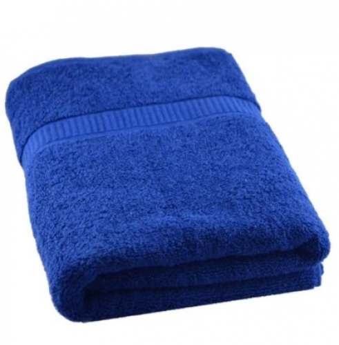 Blue Cotton Bath Towel