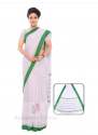 Khaki Color Saree With Plain Border thumb 3