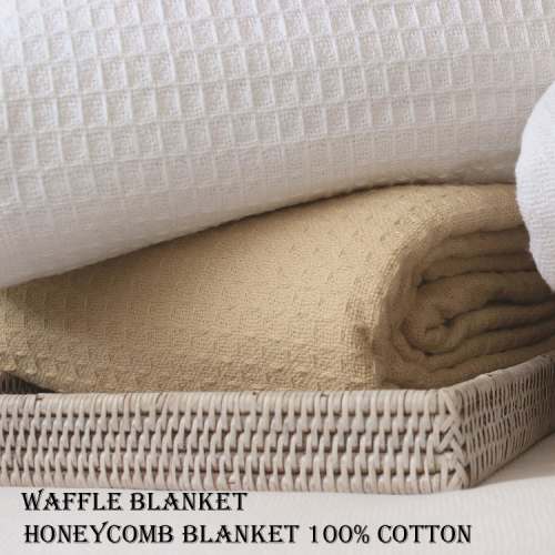 Honey comb Cotton Thermal blanket  by SRS Textiles