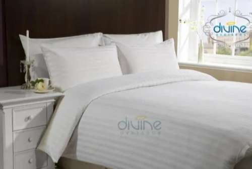 White Color Bed Sheet Set For Hotel  by Divine Overseas