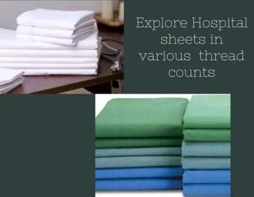 Plain Cotton bed Sheet for Hospital  by Cozier Enterprises