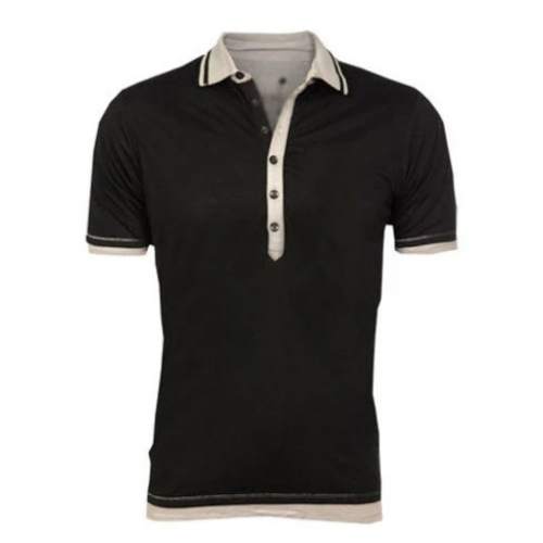 New Collection Mens Black Polo T Shirt by Seven Hills Fashions Pvt Ltd