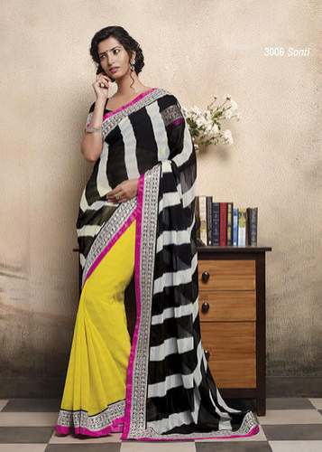 daily wear printed chiffon saree by Red Sparrow