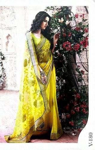 designer soft net saree
