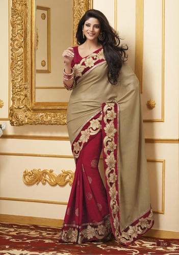 Fancy designer embroidery saree