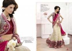 fancy Jacquard and Satin Lehenga Choli 