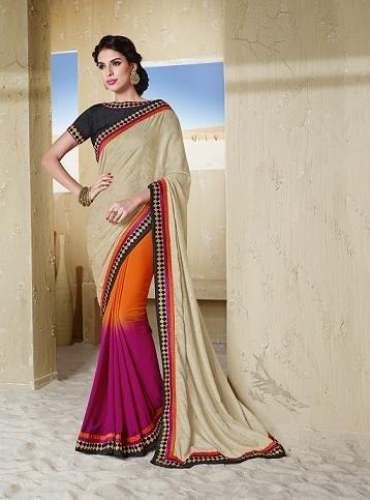 Indian cotton printed saree