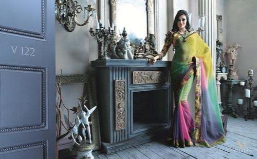 Multi color fancy saree