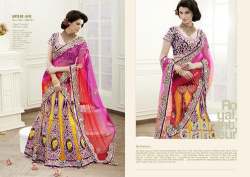Net and brocade lehenga choli