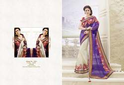 stylish net half half saree