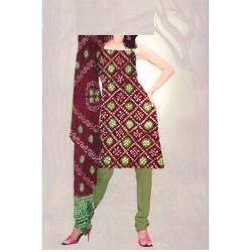 Fancy Unstitched Bandhani Dress Material 