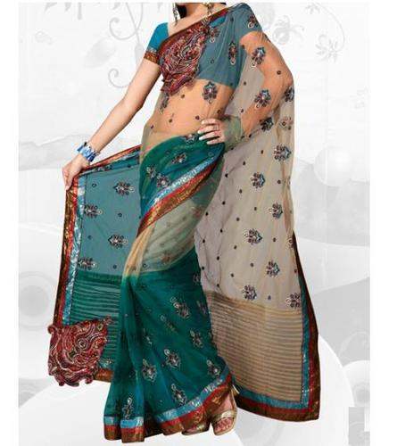 Party wear Embroidered Net Saree 