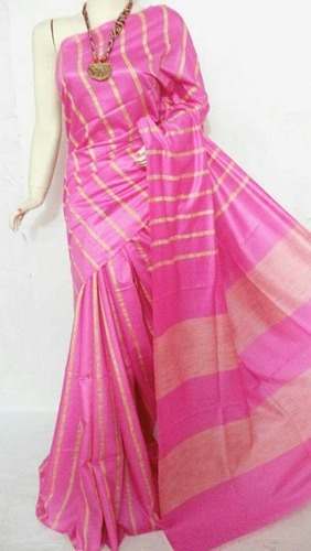 Pretty Pink Handloom Ghicha Silk Saree by Sheetal