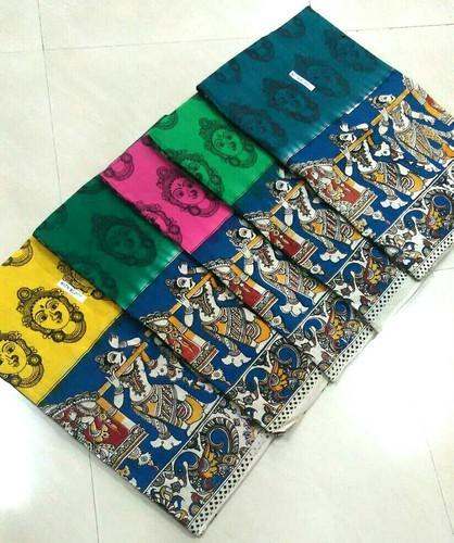 Traditional Kalamkari Cotton Mulmul Saree by Sheetal