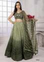 Green Party Wear Wedding Lehenga Choli