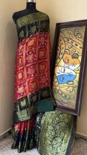 Wedding Red Bandhani Saree