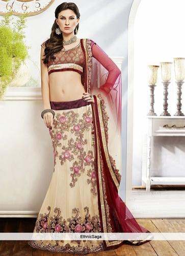 embroidery work lehenga