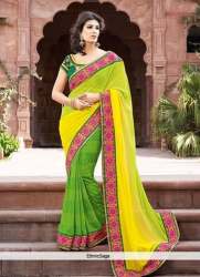 georgette embroidery saree
