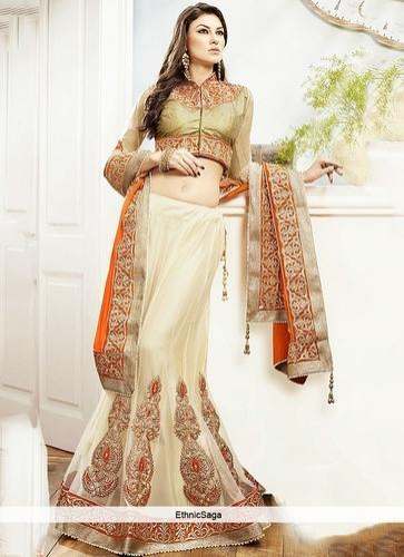 net patch work lehenga choli