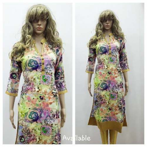 Printed Multi Color Girls Kurti  by New Choice Ladies