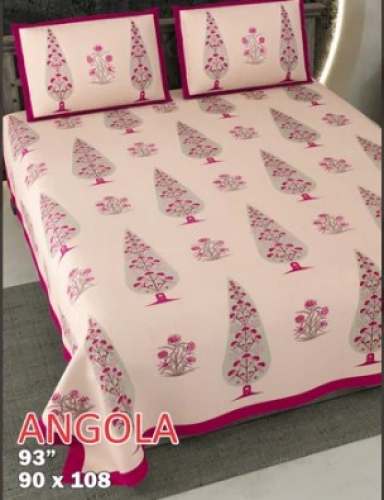 Pure Cotton Double Bedsheet With 2 Pillow Covers by Sai Priyadarshini