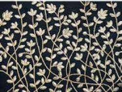 Fancy Black Embroidered Fabric