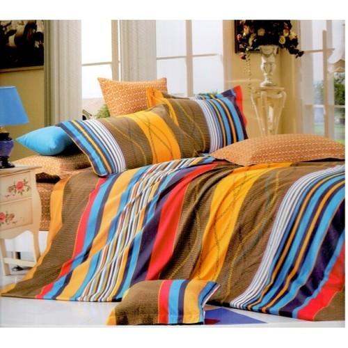 Stripe Multi color Bed sheet by GSB Enterprise