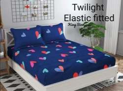Elastic Fitted Cotton Bed Sheet