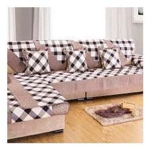Checkered Designer 7 Seat Sofa Cover by LoveKush Collection