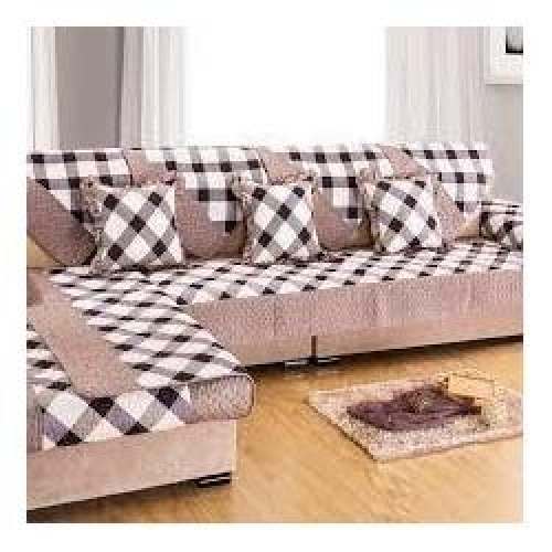 Checkered Designer 7 Seat Sofa Cover