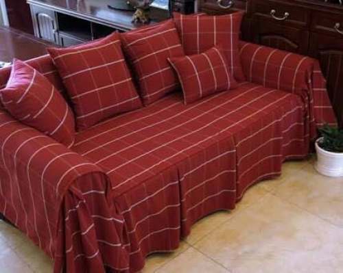 Elegant Red Sofa Cover 