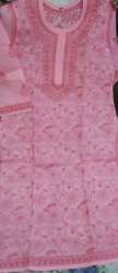 Chikankari Cotton pink Kurti