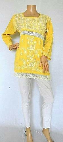 Cotton Chikan Short Top