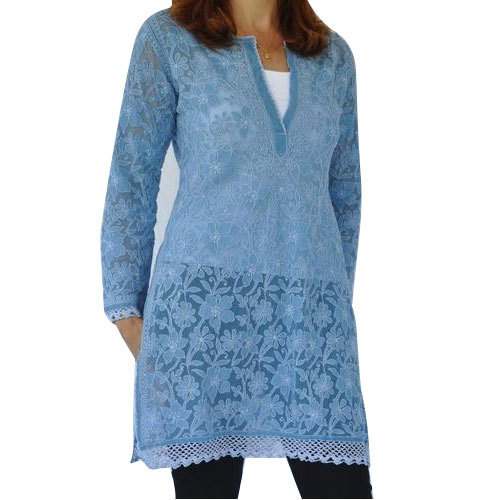 Ladies BLUE Chikankari Kurti
