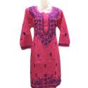 Ladies Chikankari RED Kurti