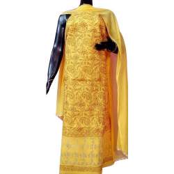 Ladies Unstitched Chikankari Suit Material